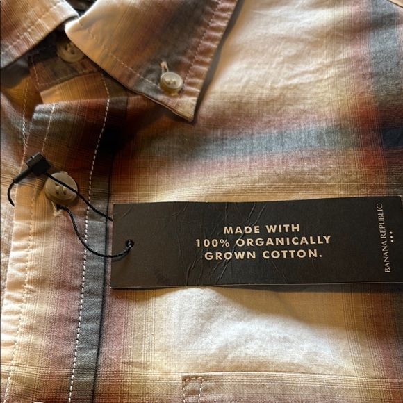 NWT Banana Republic Mens Southwest Style Button Down Size Small 💯 Organic Cotton - Picture 12 of 14